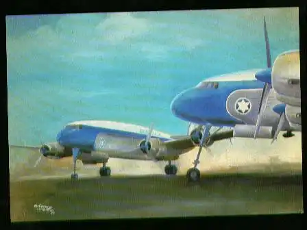 x00888; EL AL. Lockheed Constellation. American made.