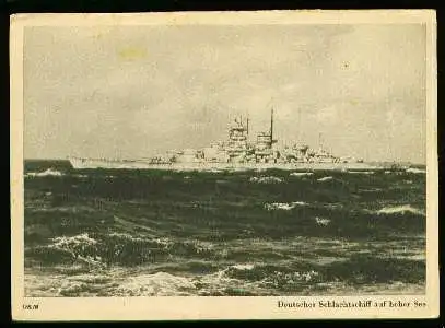 x01033; Deutsches Schlachtschiff auf hoher See.
