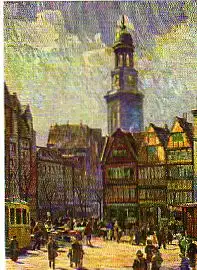 x01059; Hamburg. Gr. Neumarkt mit Michaeli Kirchturm.
