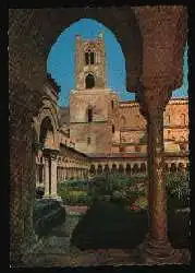 x01088; Palermo Monreale. Inneres des Kreuzganges.