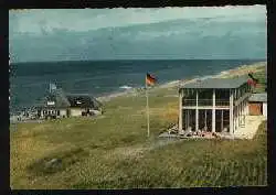 x01166; Westerland auf Sylt Liegehalle und Strandhauschen.