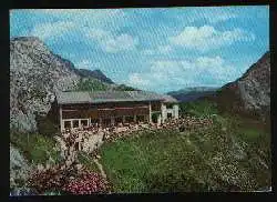 x01242; Berggastsatten Jennerbahn 1874 m mit Hoh. Brett 2338 m.