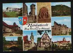 x01451; Neustadt mit Burg Breuberg im Odenwald.