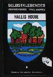 x01633; Hallig Hooge, Friesenpesel. Selbstklebendes Abwaschbares Vinyl Wappen.