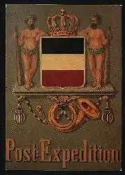 x01677; Posthausschild Norddeutschen Bundespost. Post: Expedition.