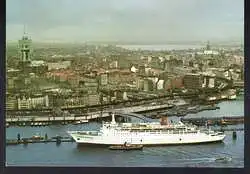 x01717; Hamburg. TS Hanseatic an der Überseebrücke.