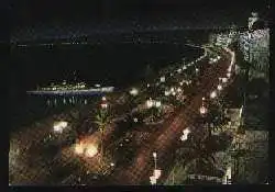 x01752; La Cote d&#039;Azur Nice, La Promenade des Anglais la nuit.
