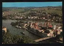 x01769; Passau, Blick auf den Zusammenfluss von Inn mit Donau.