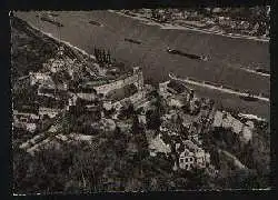 x01839; Ruine Rheinfels am Rhein Luftaufnahme.