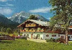 x01850; Bauernhaus in der Schönau mit Hochkalter.