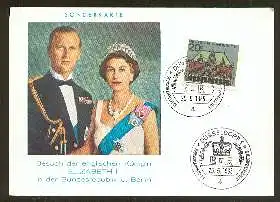 x02011; Besuch der englischen Königin Elizabeth II in der Bundesrepublik und Berlin. Keine AK.
