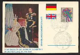 x02013; Staatsbesuch der Königin Elizabeth II in Deutschland im Mai. Keine AK.