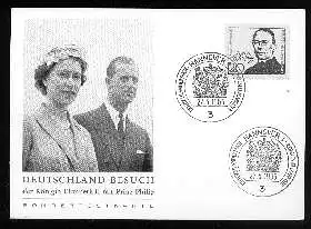 x02017; Deutschland Besuch der Königin Elizabeth II mit Prinz Philip. Keine AK.
