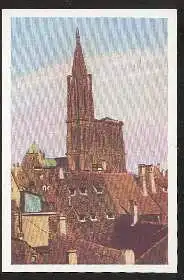 x02268; Strasbourg. La Cathedrale vue du cote Nord ouest.