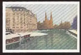 x02273; Strasbourg. Bassin de l´Ill avec vues sur l´Eglise St. Paul et Building Esca.