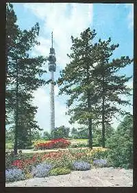 x02326; Dortmund. Blick aus dem Rosengarten, Florianturm.