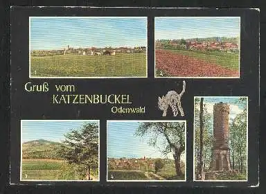 x02336; Katzenbuckel, Odenwald. Gruss aus.