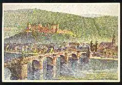 x02830; Heidelberg. Mit dem alten Brücke.