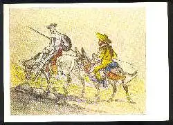 x02855; Don Quichotte et Sancho.