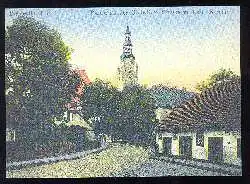 x02900; Tarnowitz. Partie an der Gleiwitzer Strasse mit kath. Kirche. Reprint.