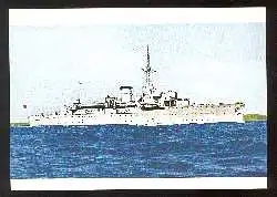 x02974; Kriegsschiff. Reprint.