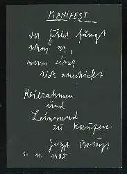 x03076; Joseph Beuys. Manifest.