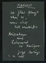 x03078; Joseph Beuys. Manifest.