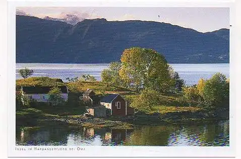 x03101; Norwegen. Insel im Hardangerfjord bei Oma.