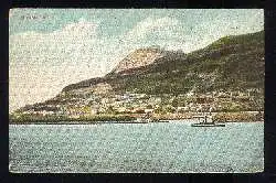 x03183; Gibraltar. Rückseite mit Werbung für Medol.