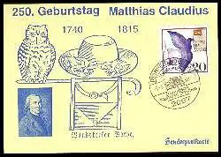 x03241; Geburtstag Matthias Claudius.250.