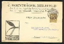 x03268; Bielefeld. C. Bornträger. Tinten, Farben, Klebstoff. Klappkarte.