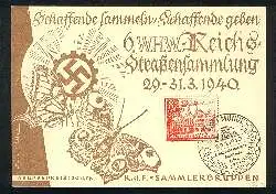 x03386; 6 WHW Reichsstrassensammlung. Schaffende sammeln, Schaffende geben. Keine AK.