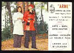 x03567; Firmenkarte. Firma Arme. Leder und Wildleder.