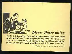 x03596; Dieser Vater weissRückseite mit Werbung für Gladbacher Lebensversicherungsbank.