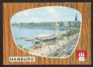 x03776; Hamburg. Jungfernstieg und Binnenalster.