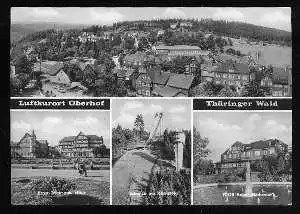 x03787; Oberhof. Luftkurort. Thüringer Wald. Ernst Thälmann Haus, Schanze am Rennsteig, FDGB Heim Stachanow