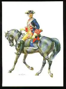 x03883; Landgrafschaft Hessen Darmstadt 1750. Leibgarde zu Pferd. Reiter.