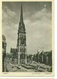 x04040; Hamburg. Nikolaikirche und Hopfenmarkt.