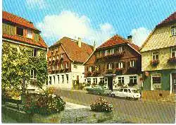 x04344; Heilbad Brückenau. Altstadt mit Tätsch'r Brunnen.