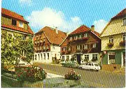 x04345; Heilbad Brückenau. Altstadt mit Tätsch'r Brunnen.