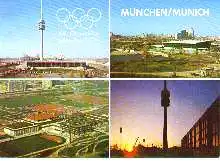 x04619; XX. Olympiade München 1972. Olympiaturm, Wahrzeichen einer friedlichen Begegnung.