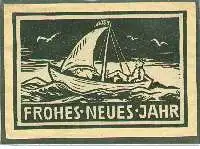 x04939; Frohes Neues Jahr 1932. (Holzschnitt?).