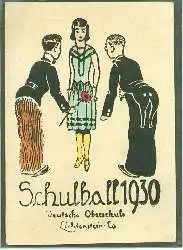 x05027; Schulball 1930. Deutscher Oberschule Lichtenstein.