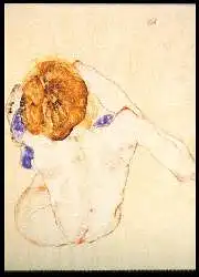 x05361; Egon Schiele, Nach vorn gebeugter Akt, 1912.