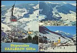 x05532; Saalbach. Skiparadies. Mit Schattbergbahn, Schattberg, Zwölferkogel.