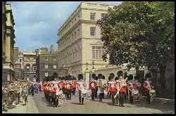 x05539; London. St. James Palace detachment of The Queens Guard followed by the Irish Guards marching to Buckingham Palace.