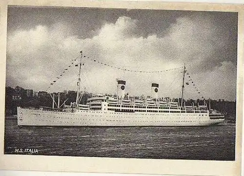 x05775; M S; Italia. Passagiereschiff Hamburg Amerika.