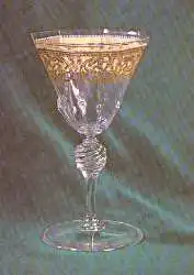 x06044; Murano Venedig. Achtkantiges ganz dünnwandiges Weinglas.