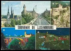 x06230; LUXEMBOURG. Cathädrale, Caisse d&#039;Epargne, Fortifications, Pont Adolphe, Ville Haute.