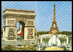 x06252; Paris. L&#039;Are de Triomphe de l&#039;Etoile. LA TOUR EIFFEL.